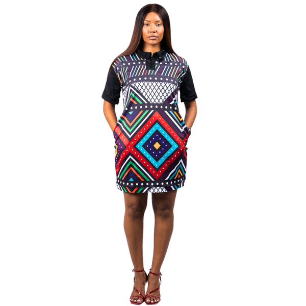 Znhle Ndebele African Golfer Dress