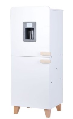 Wooden Toy Kitchen Fridge with Ice Maker - Interactive Play for Kids