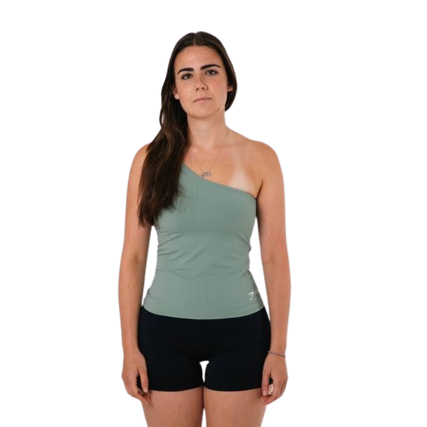 Gymshark Green Asymmetric Shelf Tank