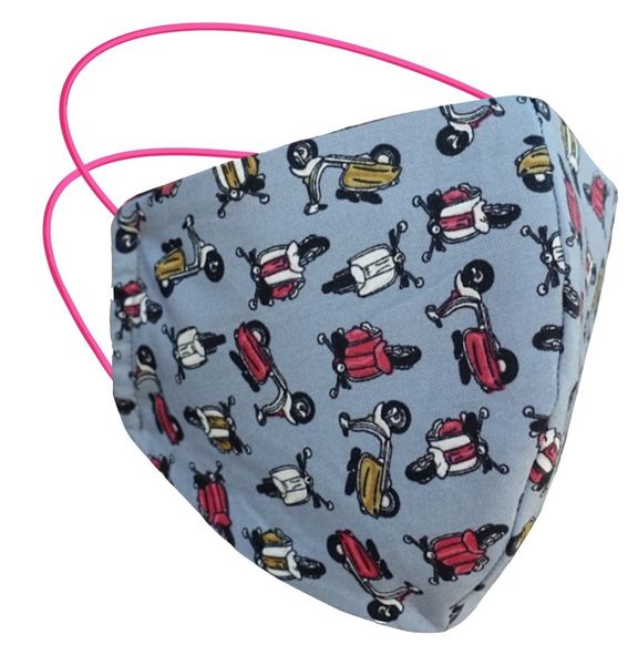 Fontaine Fabric Mask - Cotton Vespa Fabric - Comfortable Washable Reusable 3Layer