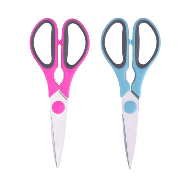Blue,&amp; Pink Kitchen Scissors 2 Pack Set