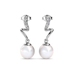 Destiny 925 Sterling Silver McKenna Earrings with Swarovski Crystals