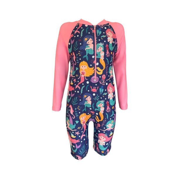 Kids Swimwear One Piece, Beachwear, Swim Mermaids
