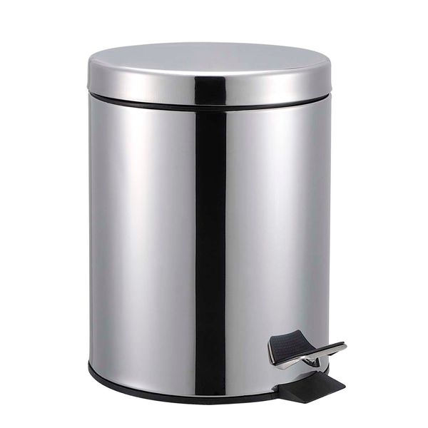DH - Stainless Steel Foot Pedal Dustbin Garbage Bin with Lid - 5Ltr
