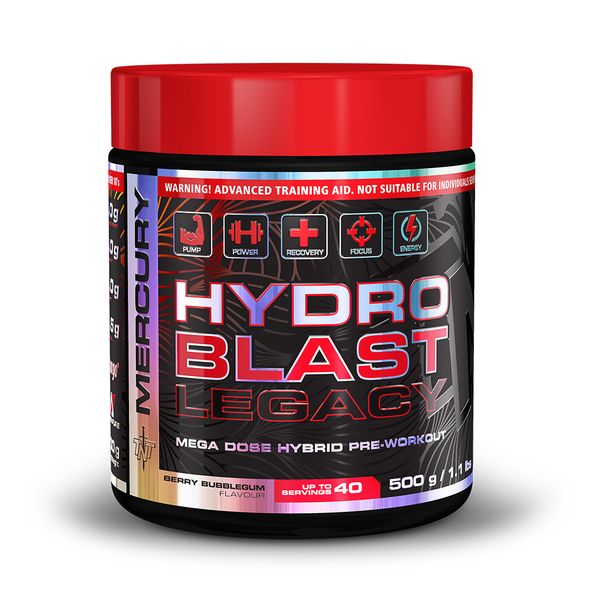 Tnt Mercury Hydro Blast Legacy Pre-workout - Blueberry Bubblegum - 500g