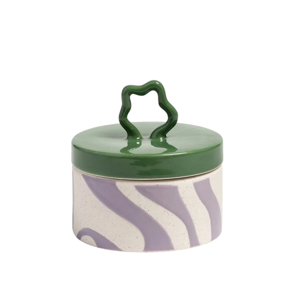Zig Zag Canister Green &amp; Purple - 360ml