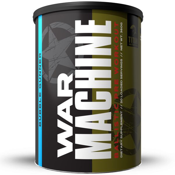 War Machine Pre Workout, Bubble Gunner 20 Servings - Net Wt. 360g