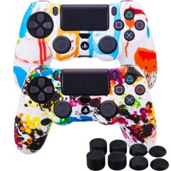 2 Pack PS4 Controller Silicone Case and Finger Grips