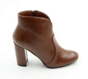 Lamara Zaara Medium/Block Heel Ankle Boot Brown