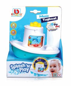 BB Junior Splash 'N Play Bath Toy - Music Tugboat (16cm Long)