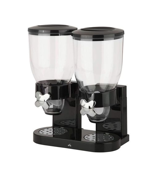 ALANES Double Dry Food Dispenser Countertop Cereal Dispenser