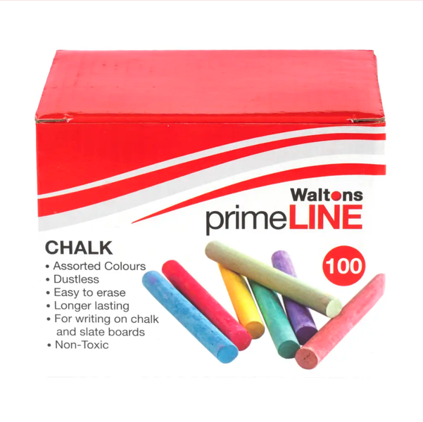 Primeline - Chalk Assorted Colours Pack of 100 x 2