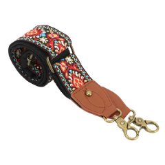 Retro Ethnic Camera Strap Red Polyester