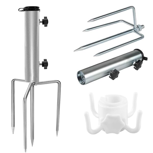 Camping Ground Spike Removal Parasol Umbrella Stand Holder - 46cm