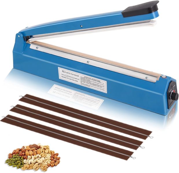 Trade Kite 400mm Manual Impulse Heat Sealer, Adjustable Plastic Bag Sealer