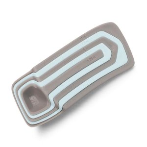 Baking and Cooking - Nesting Measuring Spoons - Light Blue &amp; Brown -5 Piece