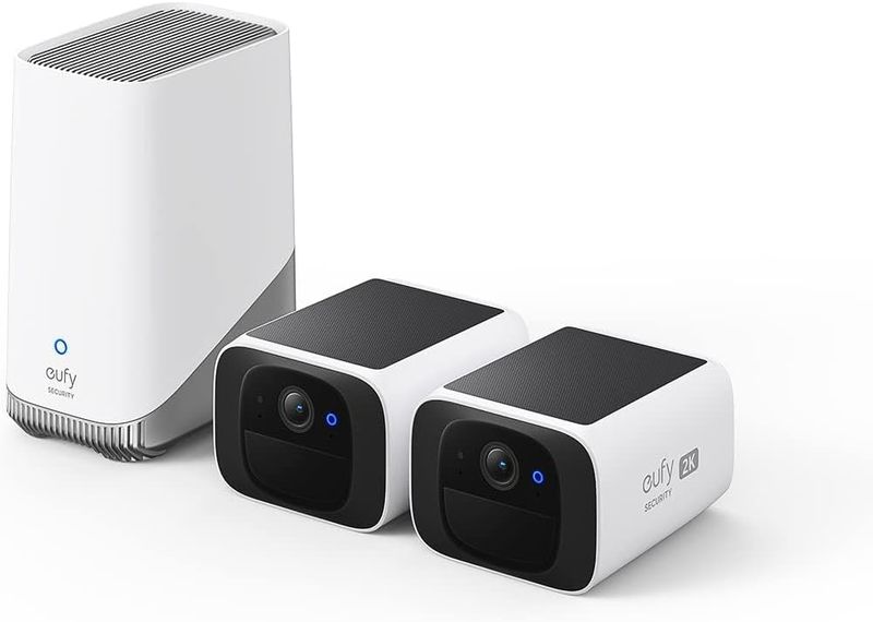 eufy SoloCam S220 Solar Powered 2K Smart Wireless Outdoor Security Cam Kit