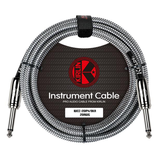 Kirlin IWCC-201PN 6M Woven Instrument Cable 1/4" Mono Plug - 1/4" Mono Plug