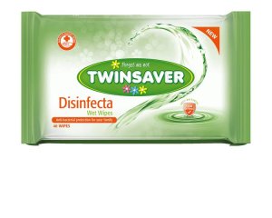 Twinsaver Disinfecta Wet Wipes 40 Sheets x 2