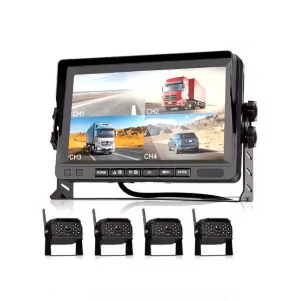 7 HD Wireless Backup Kit | IPS AHD Monitor DVR | 4 Cameras | 100m
