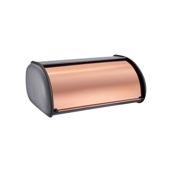 DH -Matte Grey Bread Bin with Rose Gold Lid