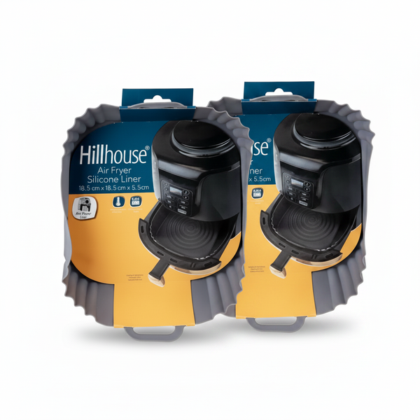 Hillhouse Silicone Air Fryer Liner 18.5cm Non-Stick Reusable - 2 Pack
