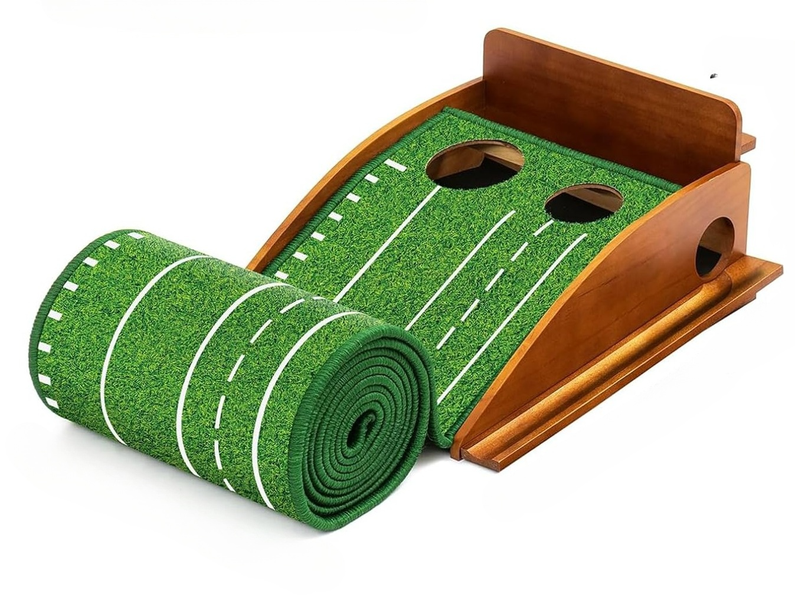 Golf Putting Mat with Ball Return - Putting Green Indoor Non-Slip