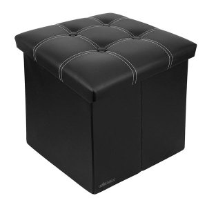 Heartdeco PU Collapsable Cube Storage Ottoman