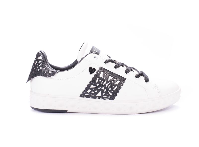 Enrico Coveri Cut-Out Detailed Sneakers-White