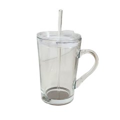 450ML Transparent Travel Mugs with Straw
