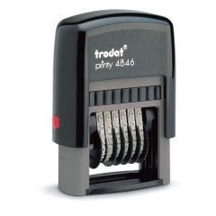 6 Band Numbering Stamp, Trodat Printy 4846, Black Ink