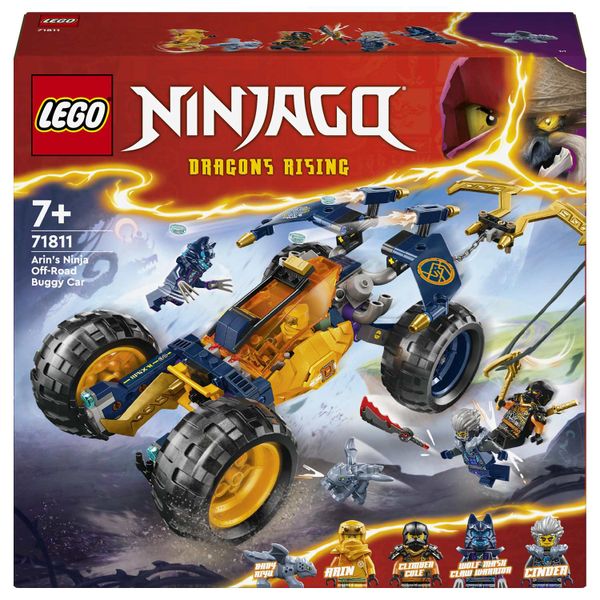 LEGO® NINJAGO® Arin’s Ninja Off-Road Buggy Car 71811 Building Toy Cars (267 Pieces)