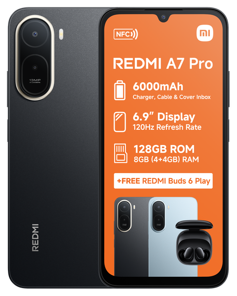 Xiaomi Redmi A7 Pro Dual Sim 4+128GB Smartphone + Redmi Buds 6 Play