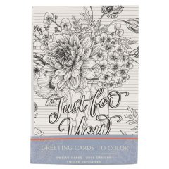 Coloring Greeting Card Set With Envelopes - Just For You