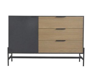 Side Credenza Black/Brown 240 x 400 x 815 mm
