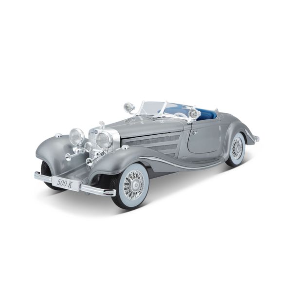 Maisto 1/18 Mercedes-Benz 500K Roadster 1936 - Metallic Grey