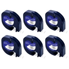 6Pcs Label Tape Compatible with DYMO Label Maker Refill Paper