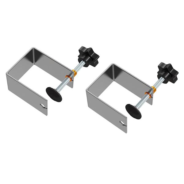 Tool DIY Home Drawer Front Mounting Stainless Steel Clamp (7 cm) Set of 2