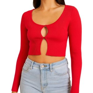Missy Missi Ladies Cropped Cardigan