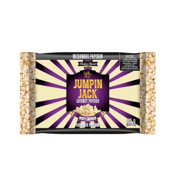Baker Street- Jumpin Jack Microwave Popcorn White Cheddar 12 x 85g