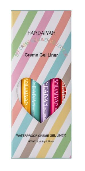 Waterproof Creme Gel Colour Eyeliner Pencils - 6 Pack