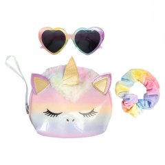 Squiggle Kids Sunglasses, Pouch &amp; Scrunchie Set ,Stylish, Fun, Uv Protected