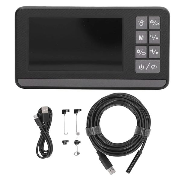 Dual Lens 1080P Endoscope Camera with Screen &amp; LED Lights - Inspection Cam