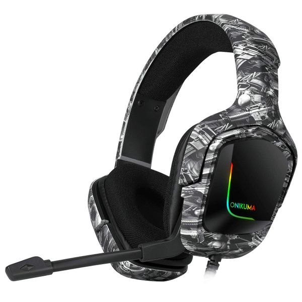 Onikuma K20 Gaming Headset Over-Ear Headphones With Microphone - Black