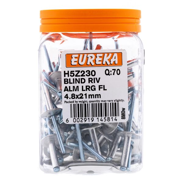 EUREKA Blind Rivet Aluminium Large Flange 4.8 x 21mm Q:70 H5Z230
