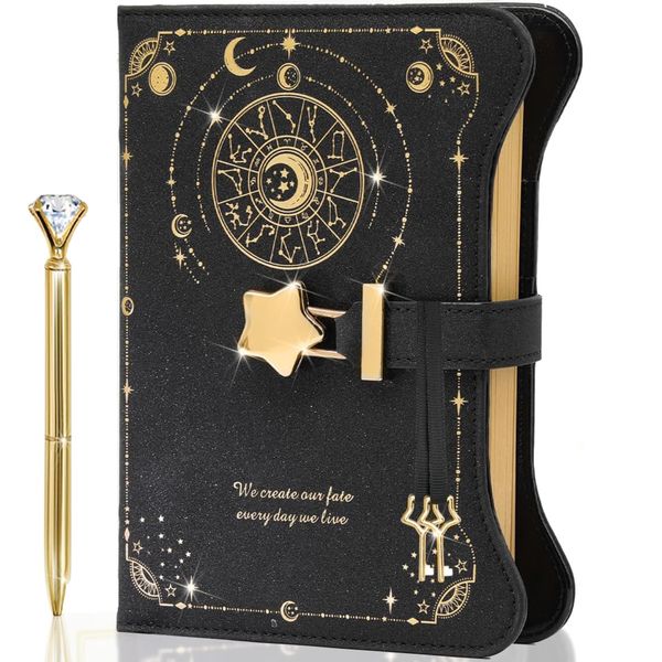 Diary with Lock and Keys for Girls Gift Ideas, Refillable Journal for Women