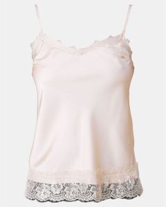 UB Creative Satin Cammie with Lace Trim - Stone