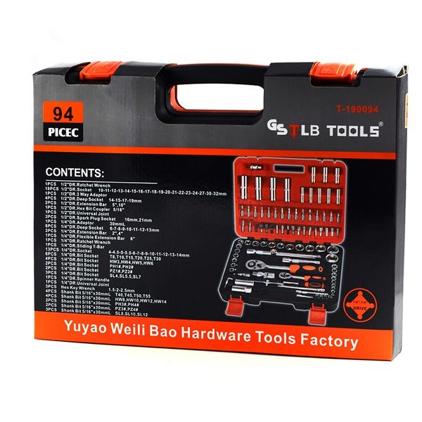94 Piece Combination Tool Box Set