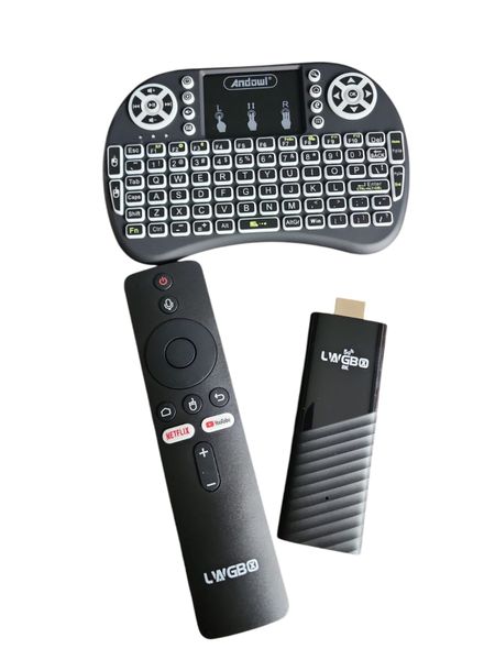 8K 4GB X 64GB Android TV Stick With Mini Keyboard