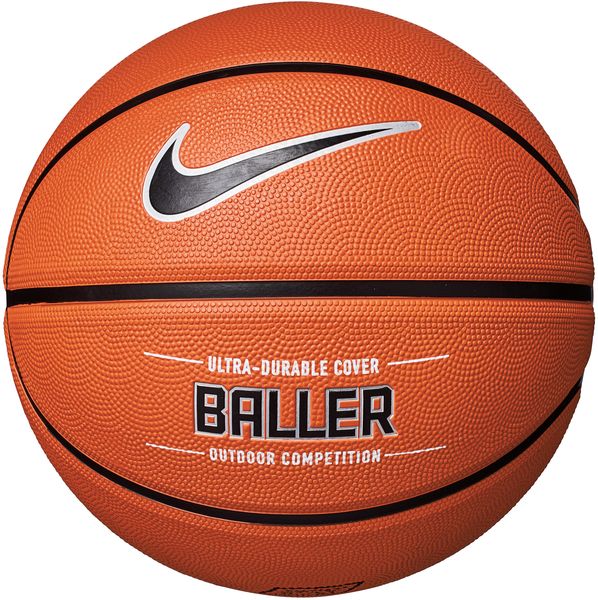 Nike Baller Basketball Amber/Black/Sliver Size 7